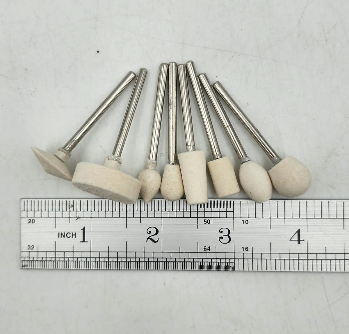 8PC SMALL FELT POINTS - 1/8" SHANK ASSORTED SHAPES