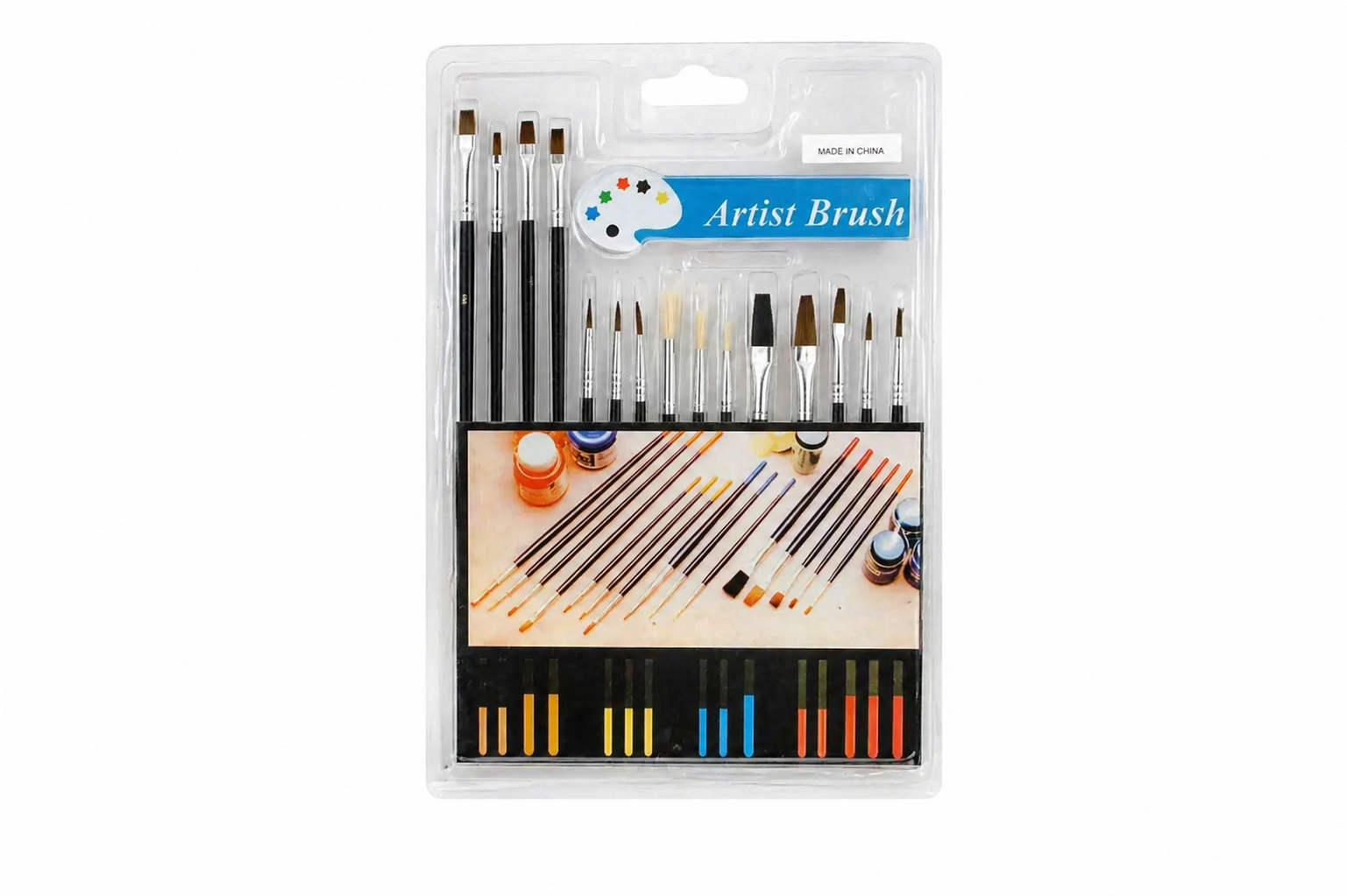 15 PC ARTIST BRISTLE BRUSH SET