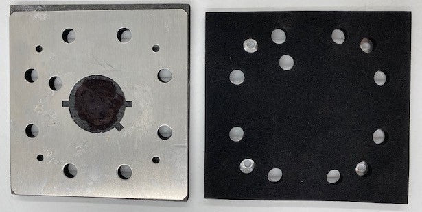 A: Dewalt 4½" X 4⅛" D-26441 PSA ¼ sheet w/8 vac holes (4 screw)