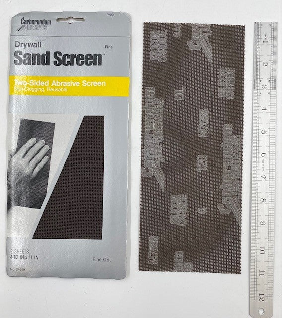 DRYWALL BLACK SILICON CARBIDE NO-NOTCHES SANDSCREEN SHEETS (Carborundum USA)