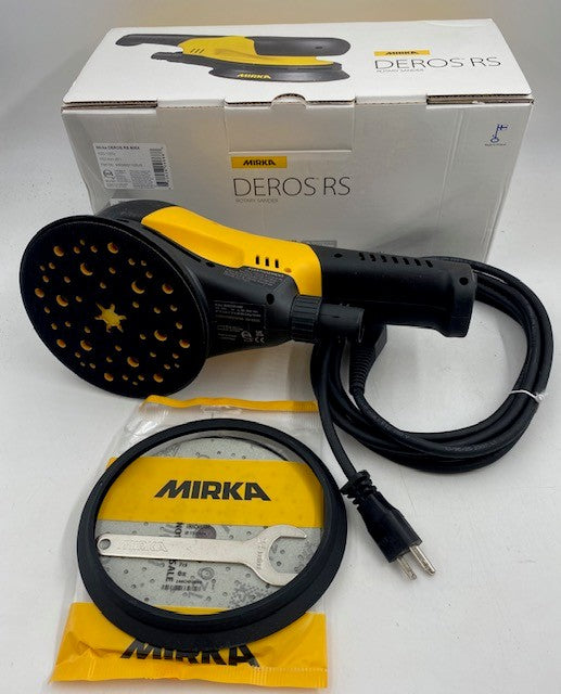 Mirka Deros RS600 6" H&L Vacuum ready Top of the line Sander – Aggressive, 10mm (3/8") Orbit
