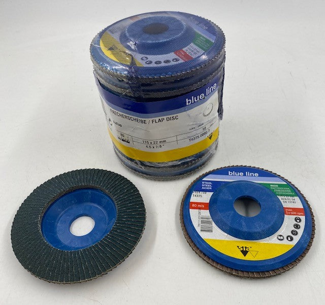 4 1/2" X 7/8" FLAP DISC TYPE 29 (ANGLED) - Swiss BEST DEAL 80 GRIT