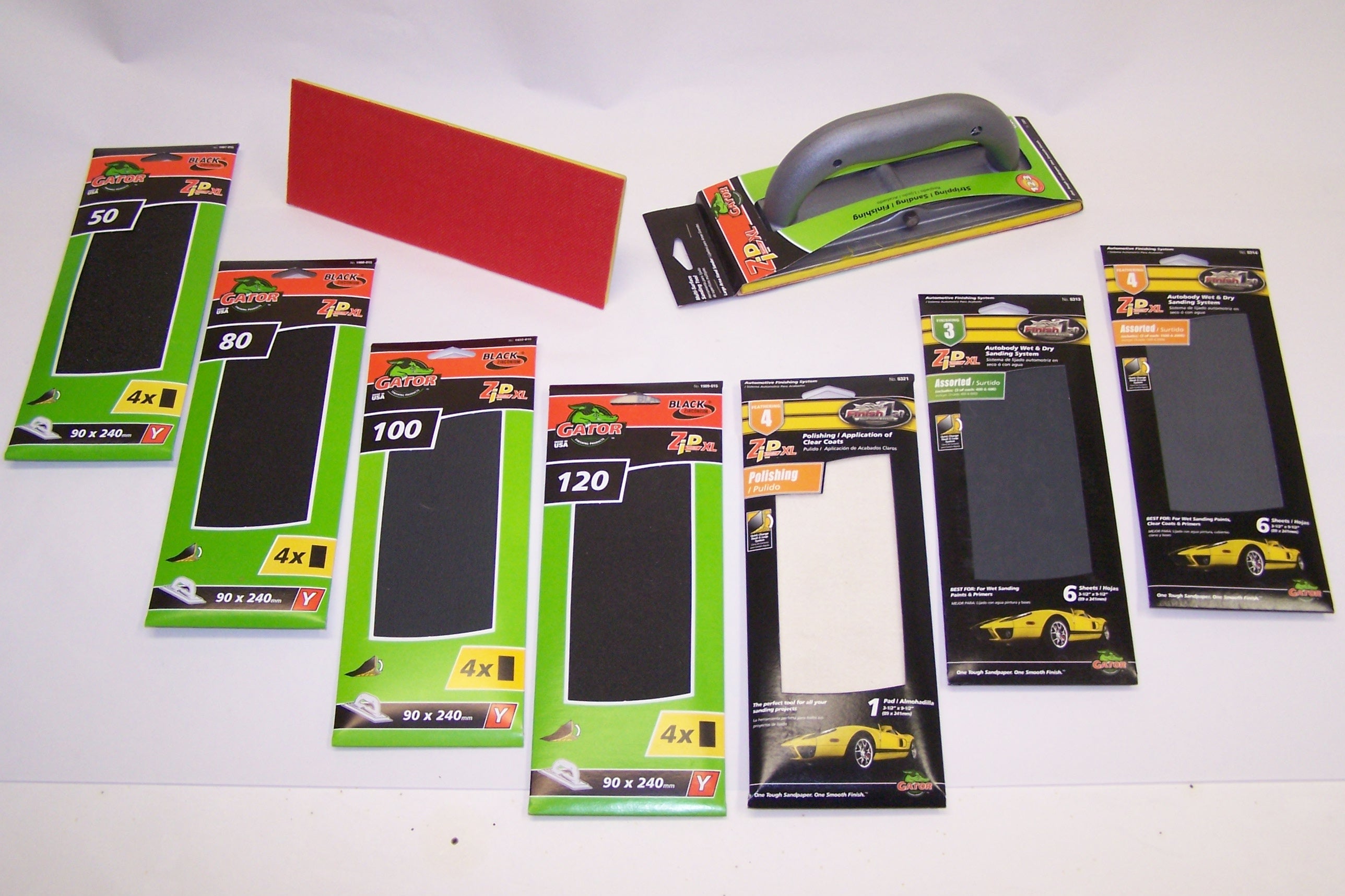 3½"X9½" HOOK & LOOP KIT HOLDER, 24-SHEETS & 1 FELT POLISHING SHEET