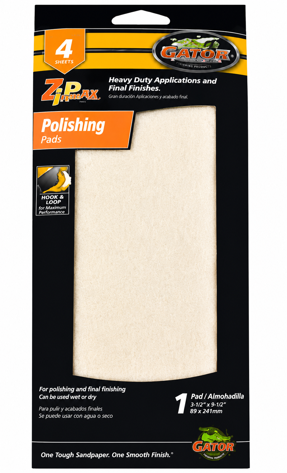 3-1/2" x 9-1/2" Premium H&L White Felt Polishing Sheets