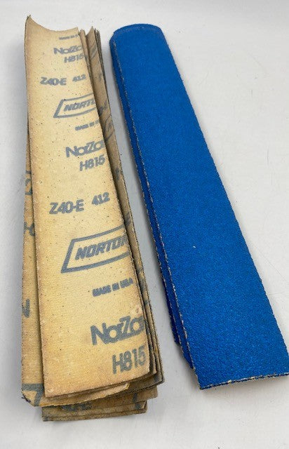 2 3/4" X 16 1/2" H&L ZIRCONIA FILE BOARD SHEETS 2NDS SLIGHTLY CURLED 40E