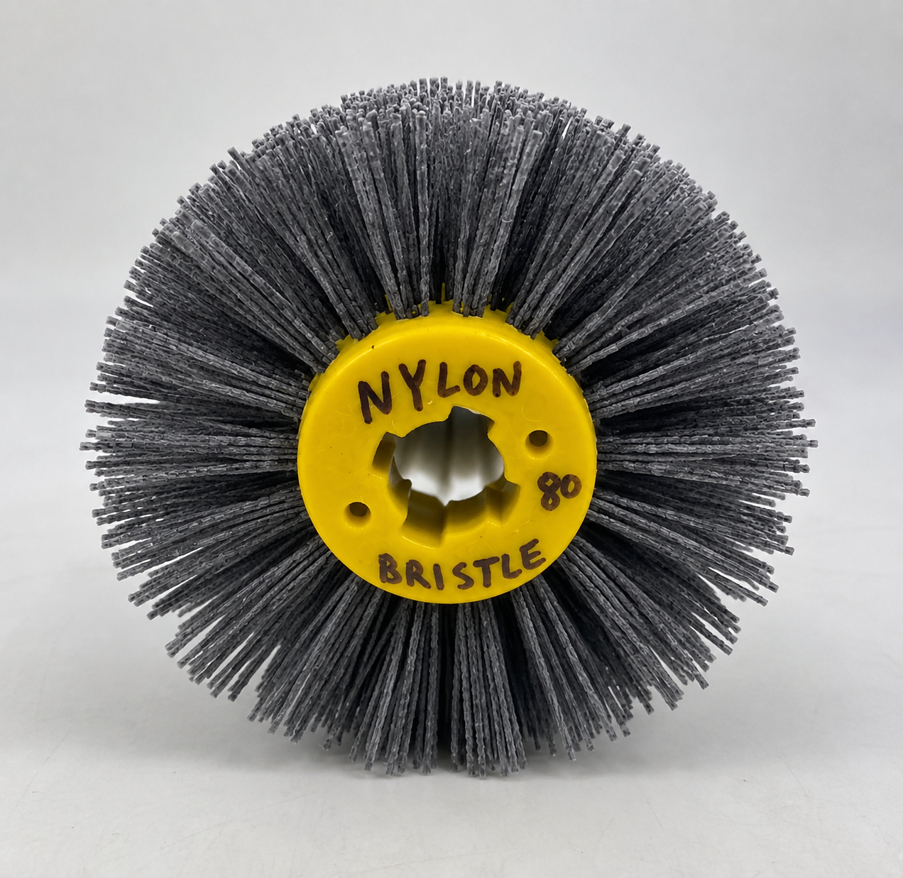 4 1/4" X 4" X 3/4" Key Nylon Briste Wheel 80 Grit