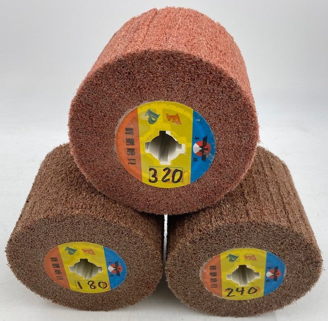 4 1/4 X 4 X 3/4" Key burnishing Non Woven Wheel