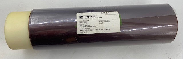 12" X 18" PSA LAPPING SHEET 3M IMPERIAL DIAMOND 45 MICRON  P400 GRIT