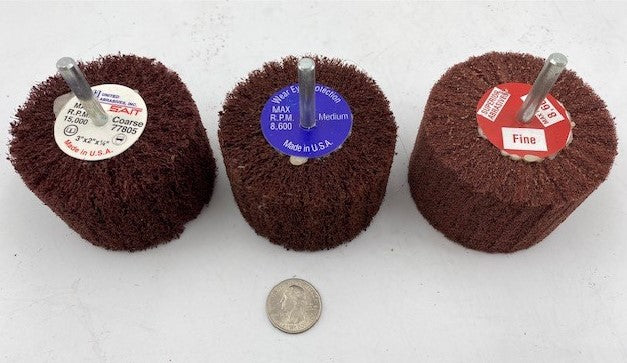 3" X 2" X 1/4" NON WOVEN WHEEL SWISS OR USA