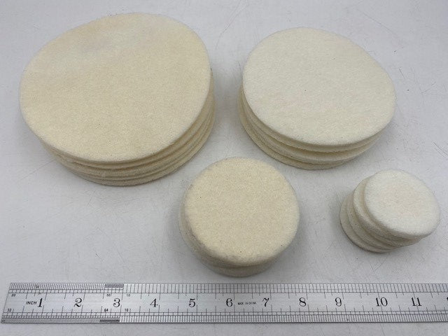 2", 3", 5", 6" HOOK AND LOOP (H&amp;L) NORTON BEAR TEX WHITE POLISHING NON-WOVEN PADS
