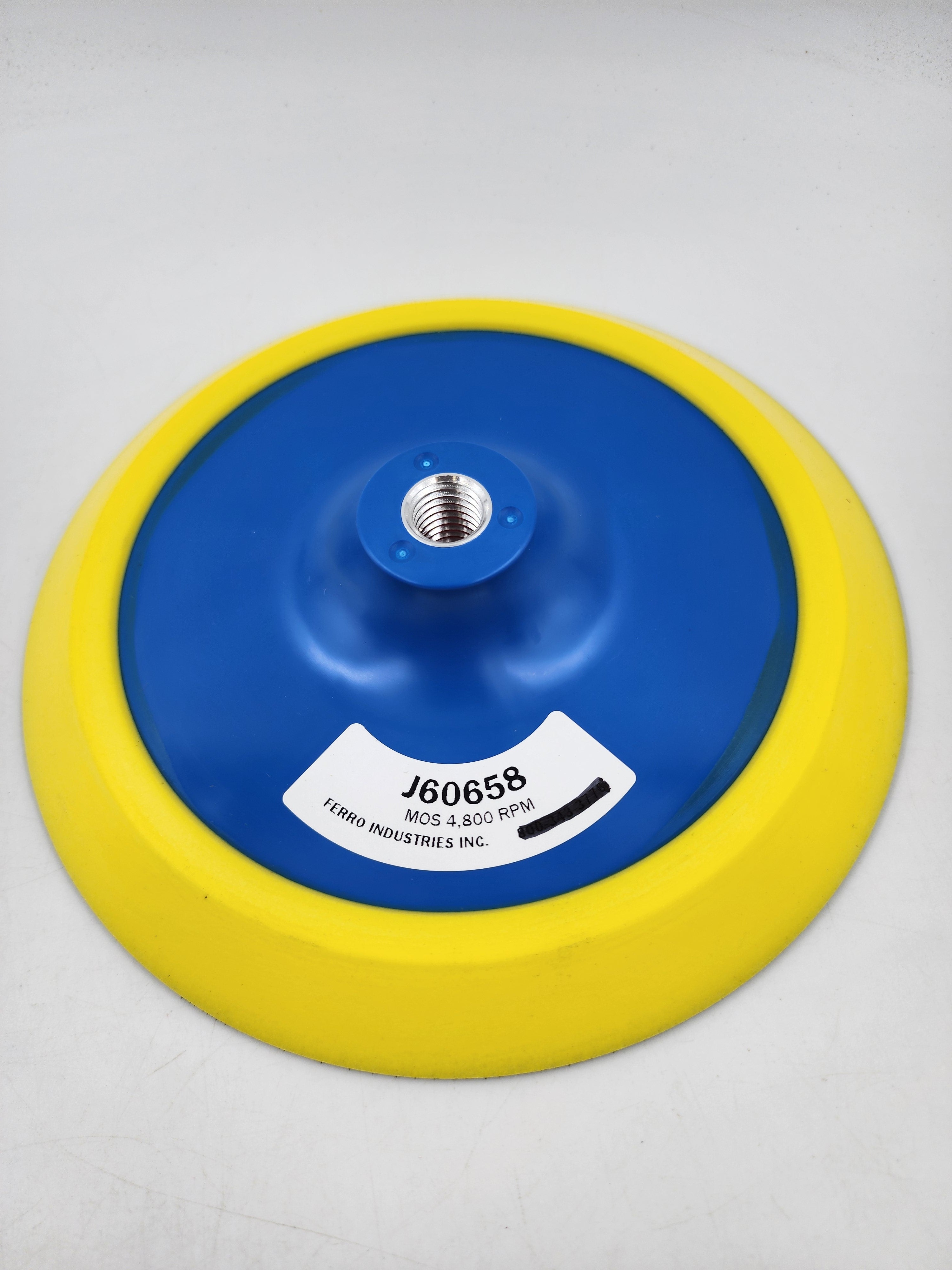 8" SOLID 5/8"-11 FEMALE THREAD MED. DENSITY BACKUP PAD (J60658) 5/8 THICK USA H&L