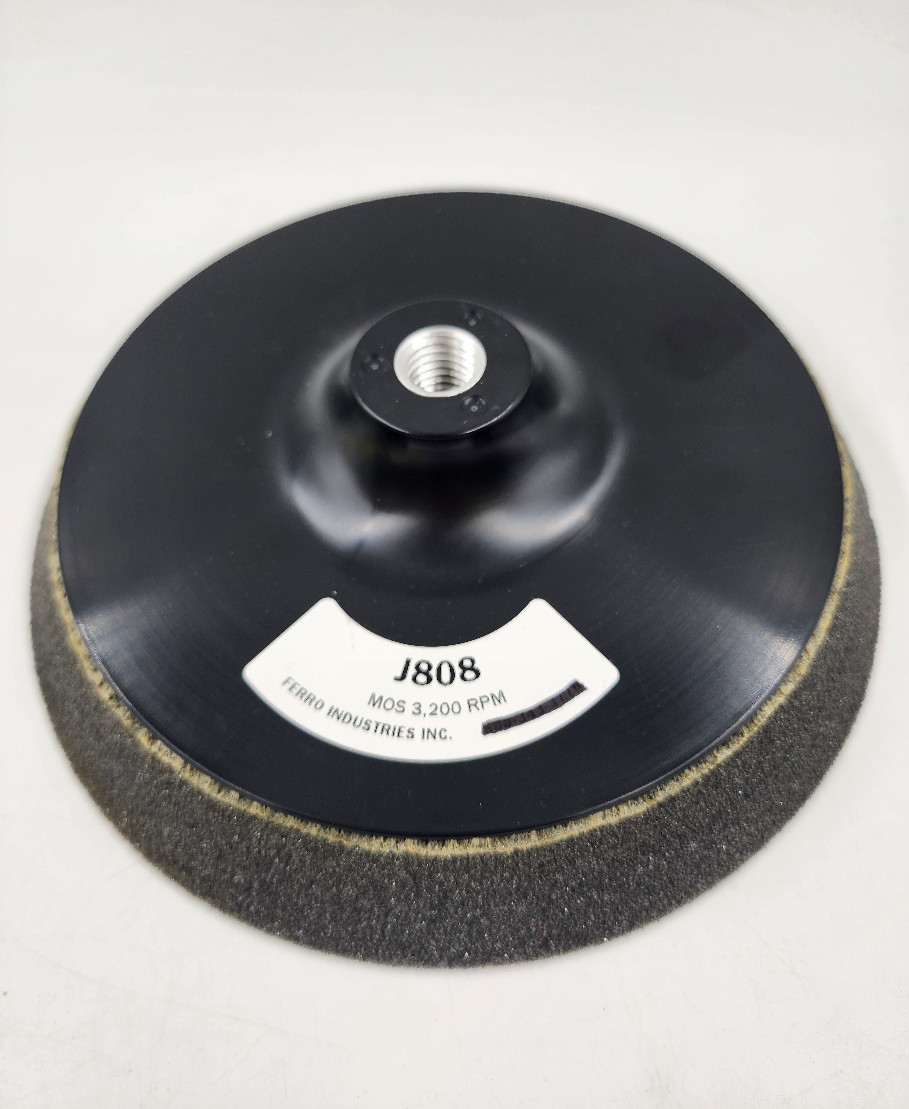 8" SOLID 5/8"-11 FEMALE THREAD ARBOR BACKUP PAD - SOFT DENSITY(J808) 1" THICK USA H&L