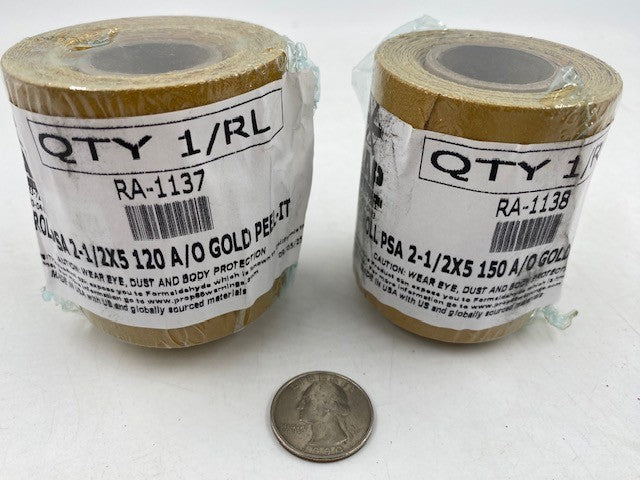 2 1/2" X 5 YRD GOLD PSA ROLL USA