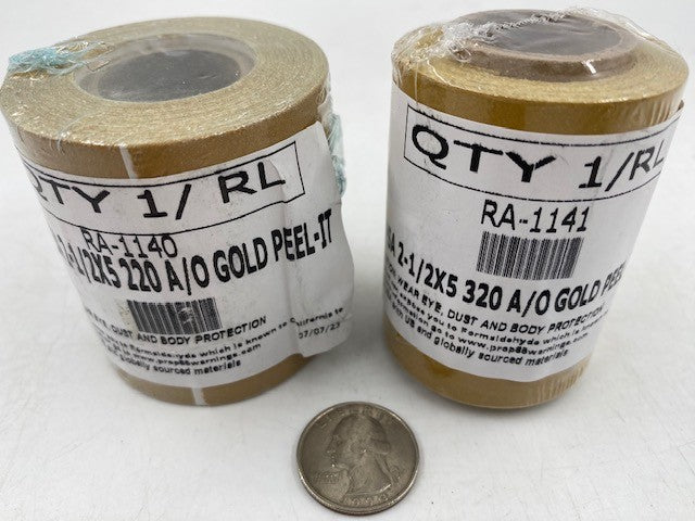 2 1/2" X 5 YRD GOLD PSA ROLL USA