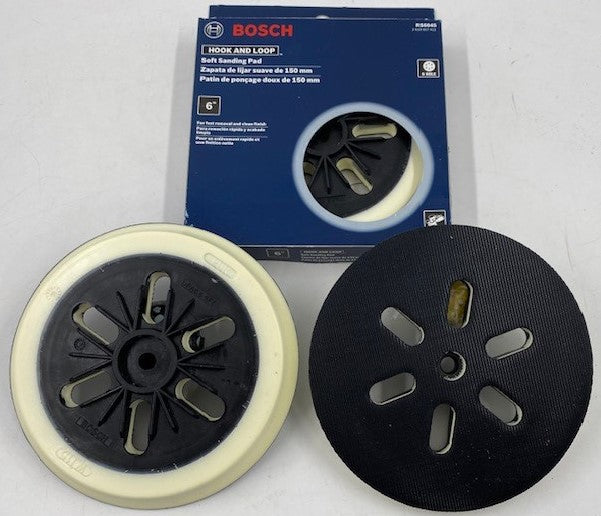 6" 6 HOLE BOSCH BACKUP PAD MADE IN EUROPE RS6045 ROSETTE CENTERBOLT H&L