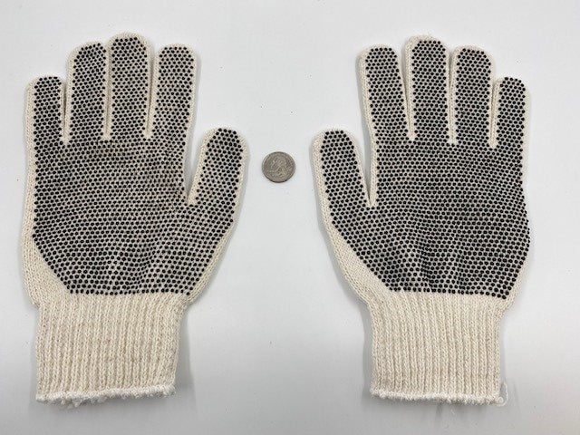 B) LATEX DIPPED KNIT GLOVES