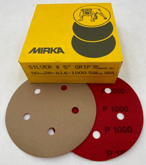 5" 5 HOLE H&L SUPERGRIT MIRKA Q-SILVER DISCS