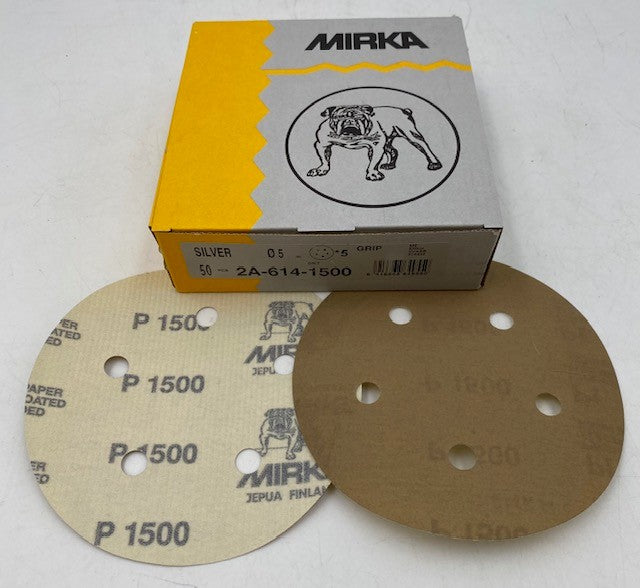 5" 5 HOLE H&L SUPERGRIT MIRKA Q-SILVER DISCS