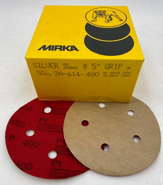5" 5 HOLE H&L SUPERGRIT MIRKA Q-SILVER DISCS