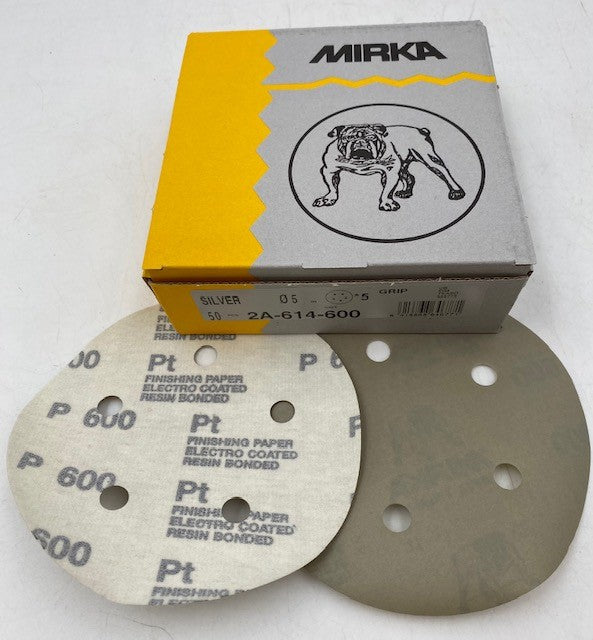 5" 5 HOLE H&L SUPERGRIT MIRKA Q-SILVER DISCS