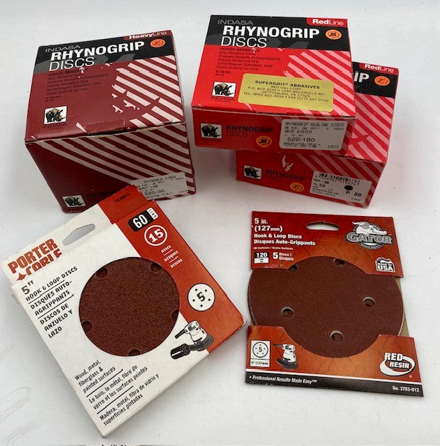 5 HOLE H&L RED RESIN (INDASA) DISCS