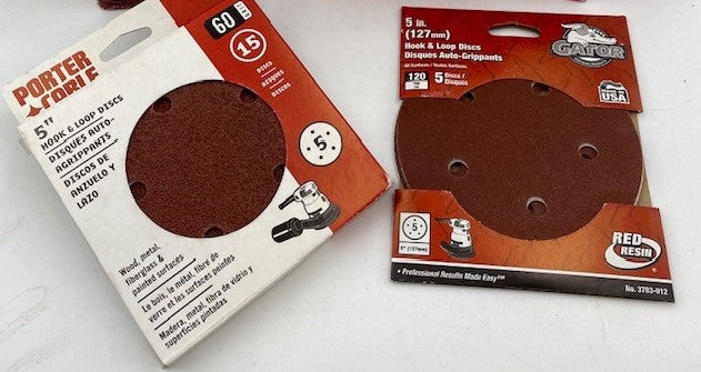 5" SOLID PSA SUPERGRIT RED AO RESIN DISCS