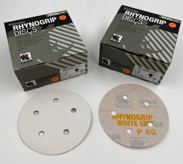 5 HOLE H&L INDASA WHITE DISCS