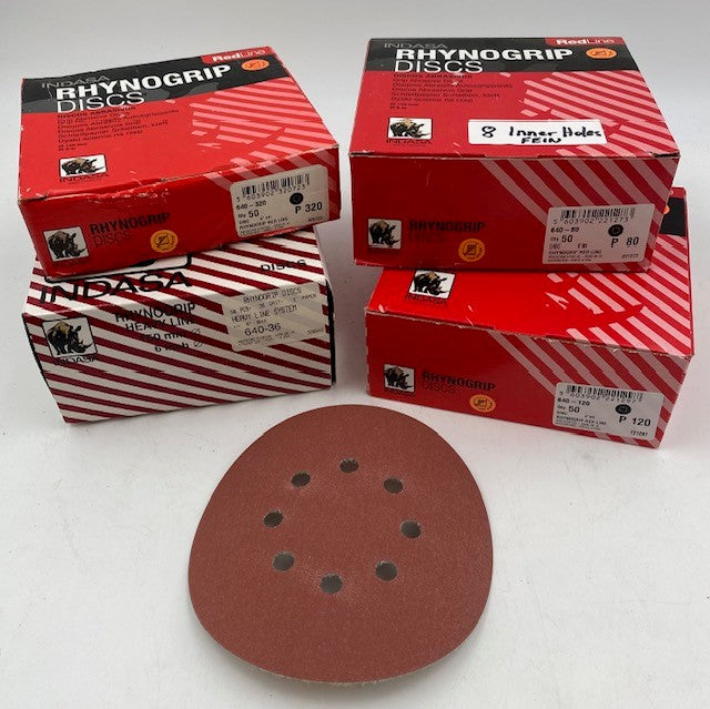 9 HOLE (8 OUTER + CENTER HOLE) H&L INDASA WHITE DISCS