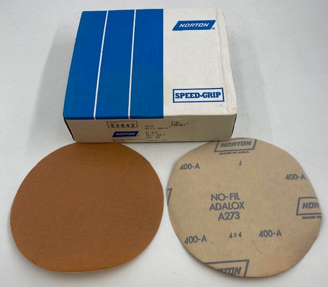 8" SOLID H&L NORTON A273 NO-FIL ADALOX DISCS 400A GRIT