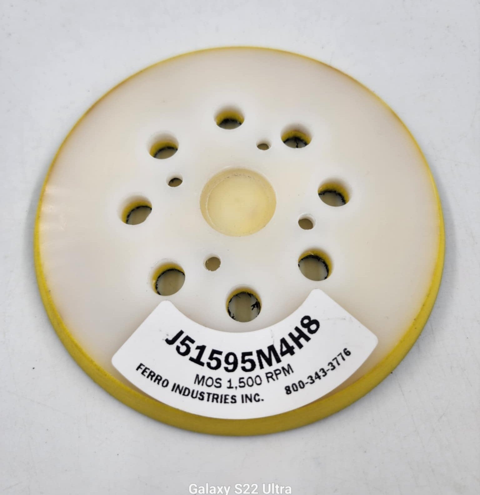 5" 8 HOLE (4 SCREW HOLES) BACKUP PAD FOR MAKITA/RYOBI, (J51595M4H8) USA H&L