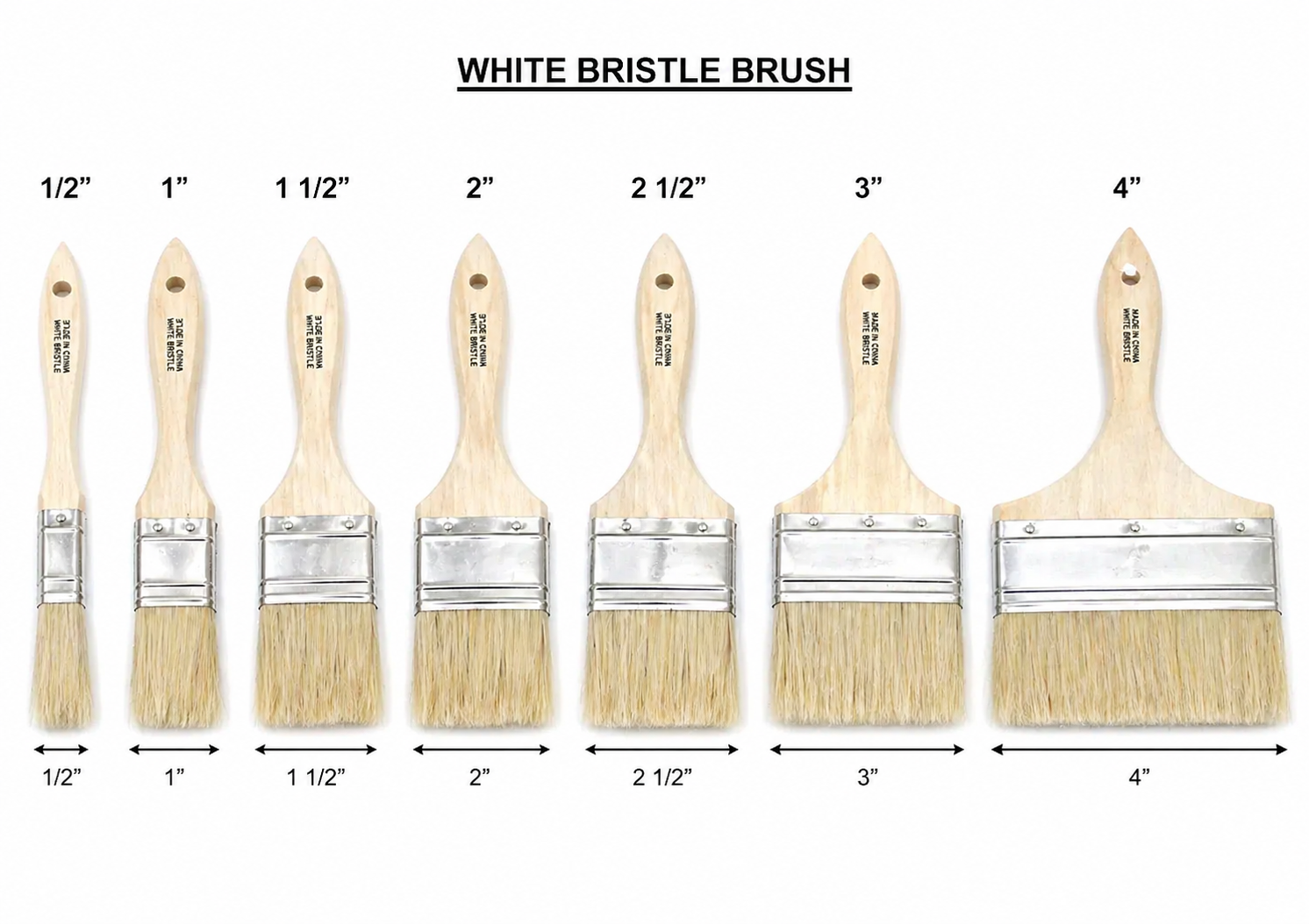 WHITE BRISTLE BRUSH