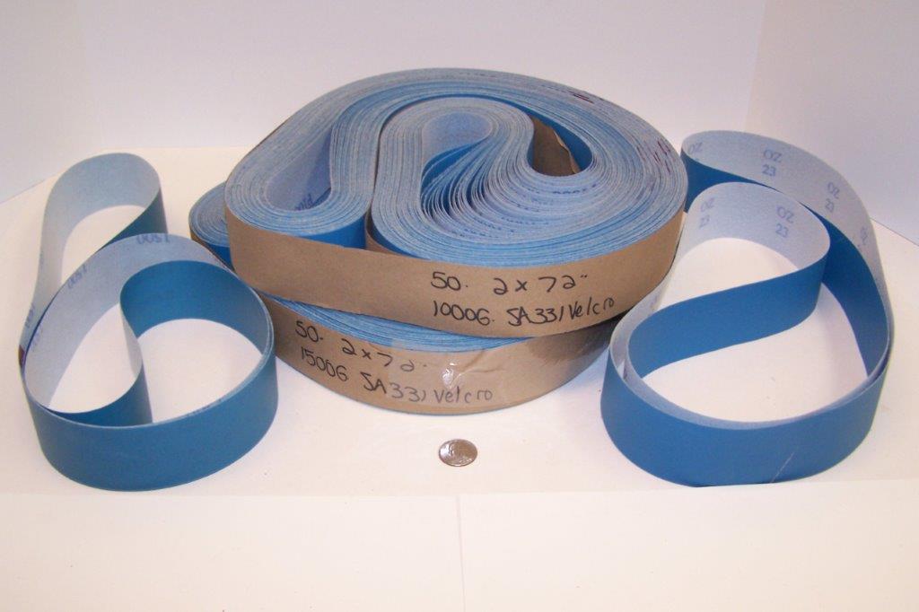 2" X 72" Blue Film Polishing belts Deer SA331  A1000 GRIT