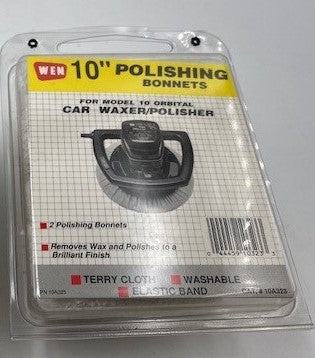 25B. 10" TERRY CLOTH WITH POLY LINER USA FOR WAXING 2 BONNETS