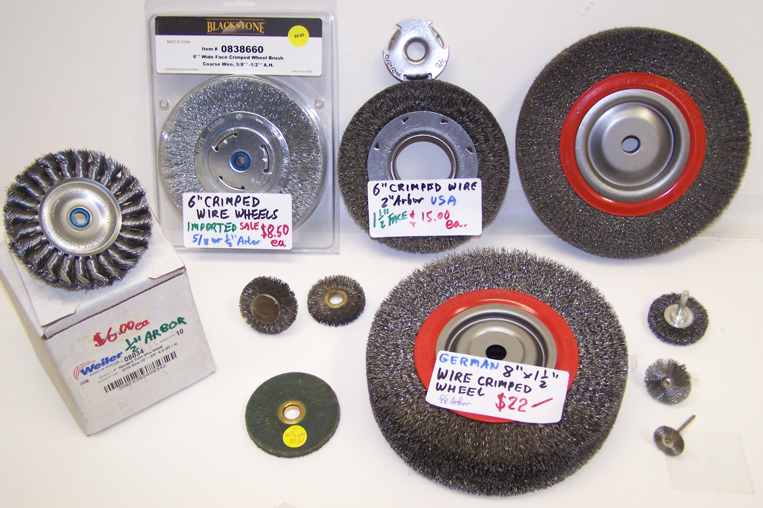 7" X 1" X 5/8" USA CRIMPED WIRE WHEEL (WEILER) .014 WIRE